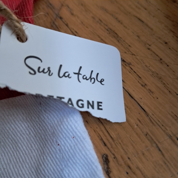 Kid's kitchen apron, one size, red, blue & white, Sur la Table - Picture 2 of 3